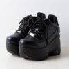 Attagirl Japanese Platform Sneakers Gothic Shoes 9cm Black Enamel